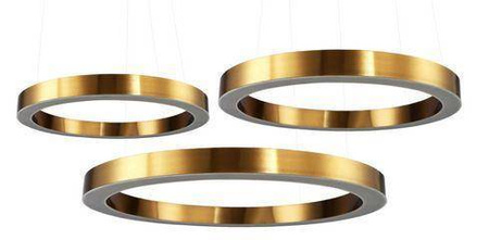 Lampa wisząca CIRCLE 60+60+80 LED mosiądz na 1 podsufitce (ST-8848-60+60+80 brass) - Step into Design