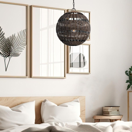 Lampa wisząca na taras Lindendale Western brąz (QZ-LINDENDALE-P-WT) - Elstead Lighting