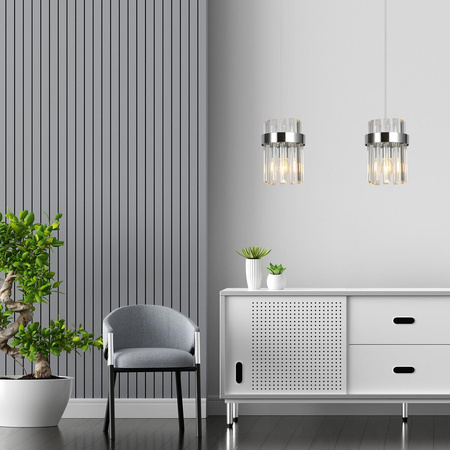 Lampa wisząca Vetro chrom 2xE14 (LP-2910/2L CH) - Light Prestige
