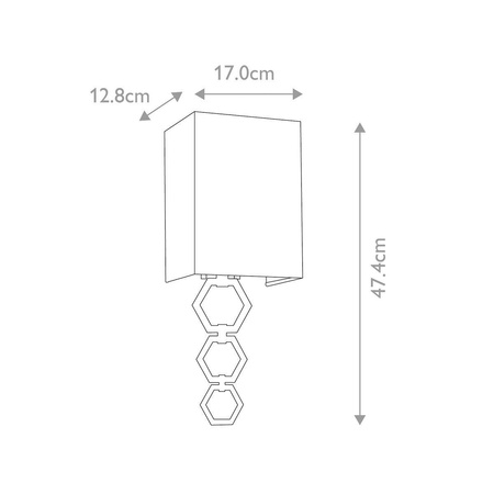 Kinkiet Ria (RIA-SMALL-PC) - Elstead Lighting