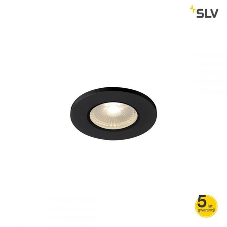 KAMUELA ECO LED ognioodporna sufitowa, do wbudowania, czarna, 3000K, 38°, ściem., IP65