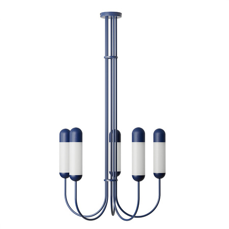 FUNSUI B granatowy żyrandol w rozmiarze M (FNB51313R03) - Ummo