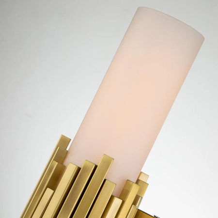 Kinkiet Marvele - 2 źródła światła - Postarzany mosiądz (MARVELE-2WB-AB-OPAL) - Elstead Lighting