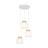 Kaskadowa lampa wisząca DUO WHITE JUTA 3 KOŁO  (2594) - TK Lighting