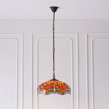 Lampa Wisząca Dragonfly flame (64081) Tiffany