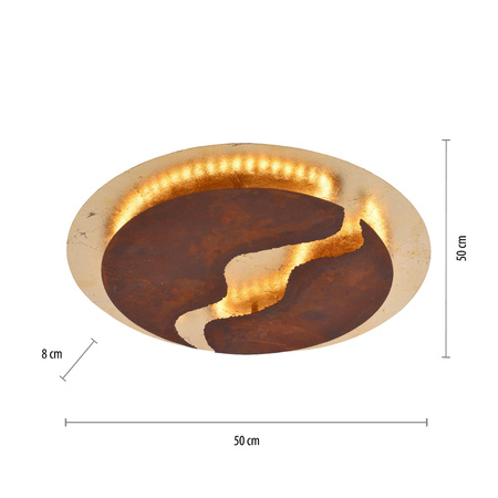 NEVIS LAMPA SUFITOWA RDZA/ZŁOTY (6983-48) - Paul Neuhaus