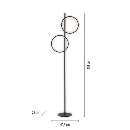 MINI RITUS LAMPA PODŁOGOWA CZARNY (15396-18) - Paul Neuhaus