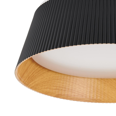 Plafon z efektownym kloszem FRILL LED czarny 45 cm (ST-DL6487-C-BK) - Step into Design