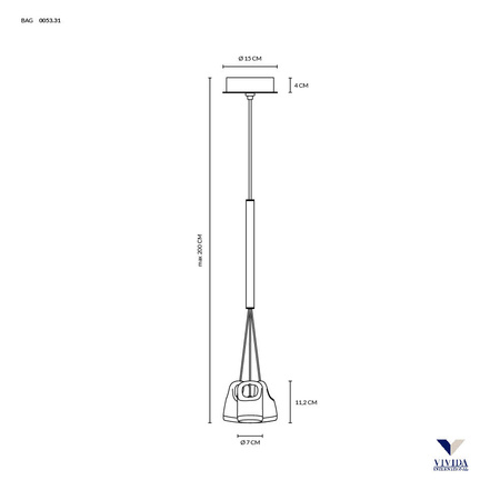 Lampa Wisząca BAG 3 (0053.31.NE) - Vivida