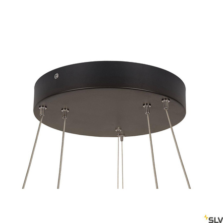 ONE DOUBLE PD PHASE UP/DOWN, wewnętrzna oprawa wisząca LED, czarna, przełącznik CCT 2700/3000 K (1004765) - SLV