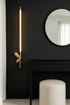 Minimalistyczny złoty kinkiet ESPADA złota (MSE1501100573) - Moosee