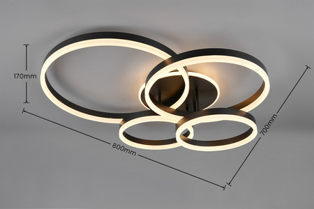 Geometryczna lampa przysufitowa DRAKE (632210432) - Trio