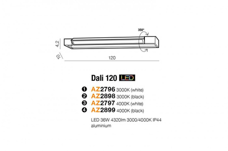 Oprawa ścienna DALI 120 (AZ2899) - Azzardo
