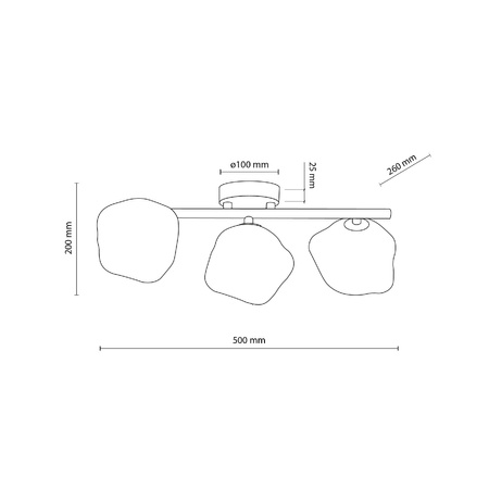LAVA BROWN LAMPA SUFITOWA 3XG9 (11035) - TK Lighting
