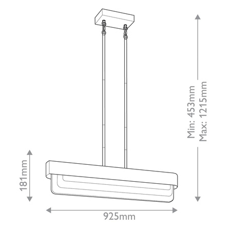 Lampa wyspowa LED Serene - - Naturalny mosiądz (KL-SERENE-LED-LP-92-NBR) - Elstead Lighting