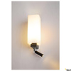 QUADRASS SPOT, lampa ścienna natynkowa LED indoor ze spotem LED i oprawą żarówki E27, kolor czarny (1003428) - SLV