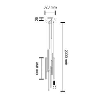 Lampa wisząca KOSAME (czarny) (7856) - Shilo