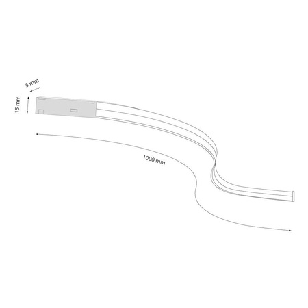 Nowoczesna cienka lampa do szyny Magnetic track line 5mm 10W 4000K (ML2152) - Milagro