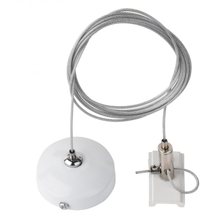 Zawiesie 2m do szynoprzewodu natynkowego 1F 230V - Białe   (6338) - Brosline