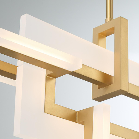 Mała lampa wyspowa Inizio - Szczotkowane złoto (QN-INIZIO-LP-S-BG) - Quintiesse