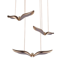 Designerska lampa wisząca GUFO 3 LED różowe złoto 36 cm (ST-DL8506) - Step into Design