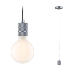 Lampa wisząca Neordic Tilla max1x60W E27 szary aluminium 230V tkanina/metal (PL78434) - PAULMANN