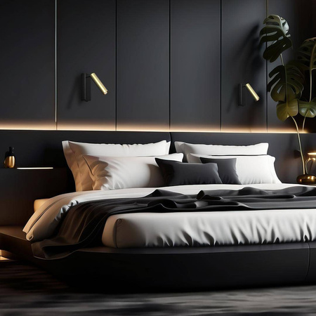 Kinkiet Santi Czarny/Złoty (ML1014) - Milagro