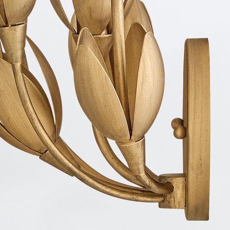 Designerski kinkiet Flora - 3 źródła światła - Oksydowane złoto (QN-FLORA-3W-GD) - Quintiesse