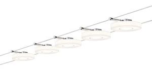 DiscLED I system linkowy DC 5x4W Chrom/Satin 230V/12V DC 36VA Metal (PL94109) - PAULMANN