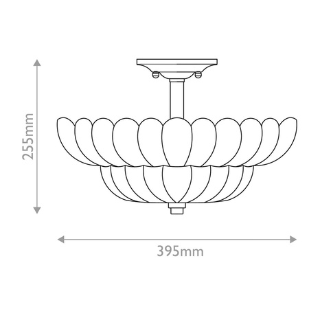 Półplafon Whitecap - 4 źródła światła - Kakaowy brąz (QZ-WHITECAP-SF-M) - Elstead Lighting