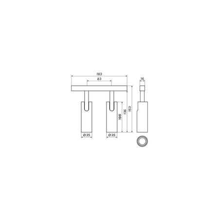 Reflektor Na Szynę 48V Multiline Mini Spot Due (899441) - Loonari