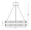 PENDANT LED LIGHT 56W 3000K STAINLESS STEEL -GLASS GOLD MATT (22039 Zambelis) - Zambelis