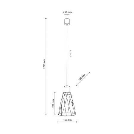 Lampa wisząca MODESTO WOOD SOSNA 1 (10155) - TK Lighting