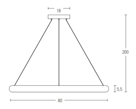 PENDANT LIGHT 60W 3000K ALUMINUM & ACRYLIC BRIDGELUXX CHIP DIMMABLE SANDY WHITE (2061 Zambelis) - Zambelis