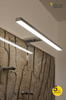 DORISA LED lampa lustro, długi, chrom, 4000K, IP44