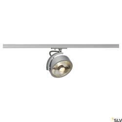 KALU TRACK, spot do szyny wysokonapięciowej 1-fazowej, QPAR111, kolor srebrnoszary, z adapterem 1-fazowym (143544) - SLV