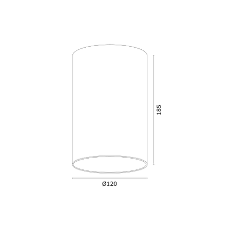 Plafon 1 pł. TUBO (4910 BZ) - Argon