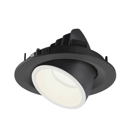 NUMINOS® GIMBLE M, oprawa sufitowa wpuszczana czarna/biała 3000 K 40° (1005943) - SLV