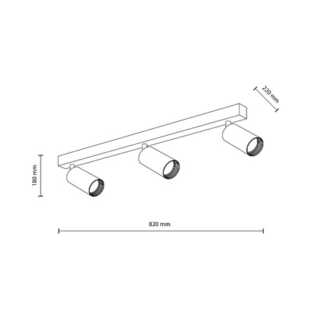 Reflektory na listwie AMIS WHITE OPRAWA OŚWIETLENIOWA 3 (10796) - TK Lighting
