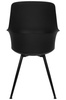 Krzesło BRAZO HIGH czarne  - polipropylen, metal (334-CPP3) - King Home