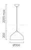Lampa wisząca GINESTRA 300 czarna (1361001 - Astro Lighting) - żyrandol