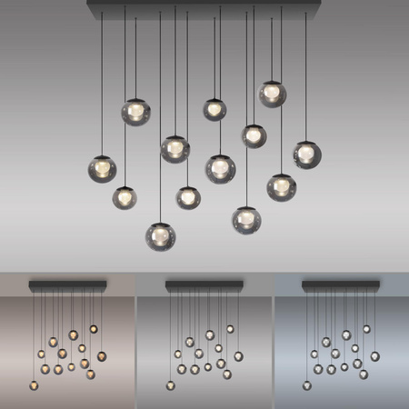 Wisząca lampa na pilota, z regulacją światła i wysokości PURE POPUP SZARA (2590-15) - Paul Neuhaus