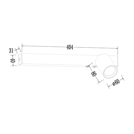 Kinkiet Magnet 9W+1xGU10 3000/4000K Czarny Prawy (ML1126) - Milagro