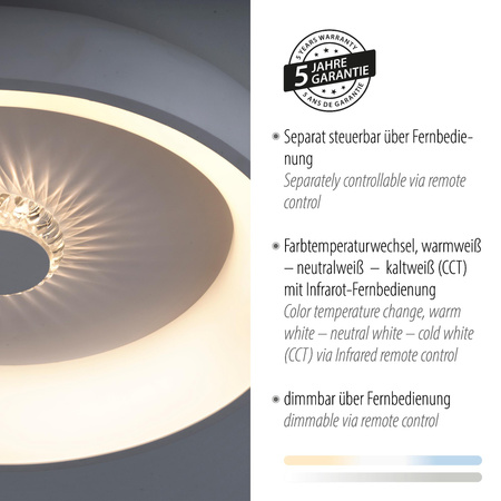 VERTIGO LAMPA SUFITOWA BIAŁY/SZARY (14384-16) - Paul Neuhaus