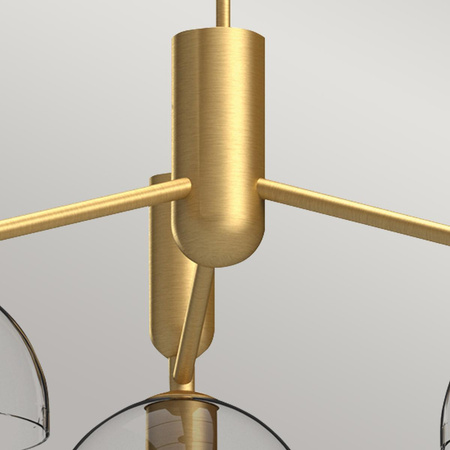 Żyrandol Jude - 3 źródła światła - Szczotkowane złoto (ALM-JUDE3-GD-CL) - Elstead Lighting