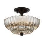 Półplafon Whitecap - 3 źródła światła - Kakaowy brąz (QZ-WHITECAP-SF-S) - Elstead Lighting