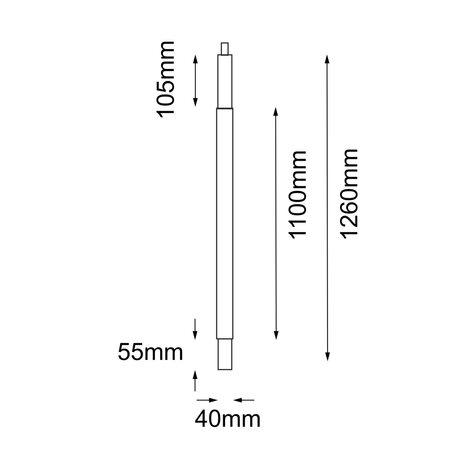 Lampa wisząca zewnętrzna Natsu - Antracyt (1260 mm)   (9901) - Shilo Garden