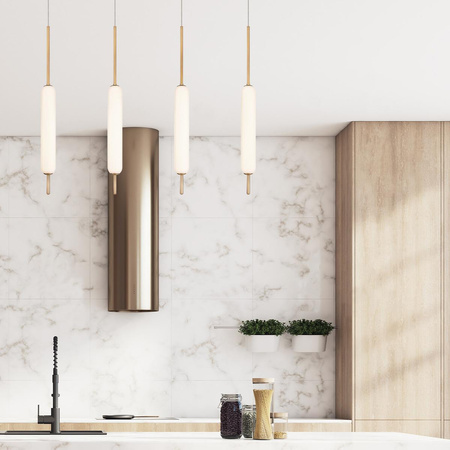 Lampa wisząca Cumberland - 1 źródło światła - Szczotkowane złoto (QN-CUMBERLAND-1P-BG) - Quintiesse
