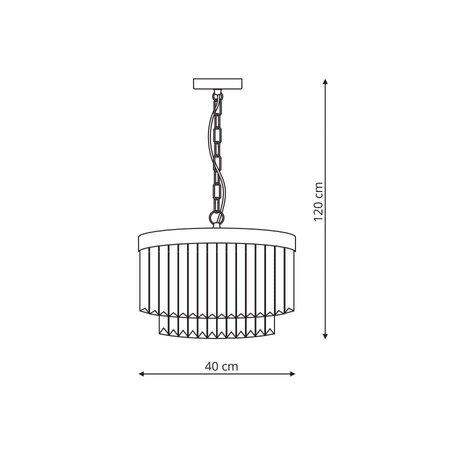 Vetro lampa wisząca antyczne złoto (LP-2910/5P AGD) - Light Prestige