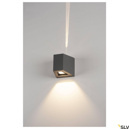 OUT-BEAM, lampa ścienna outdoor, LED, 3000K, beam up/flood down, antracytowa (229665) - SLV